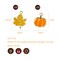 Wrapables Autumn Pendant Charms for Jewelry Making, (Set of 20), Maple Leaf & Pumpkin